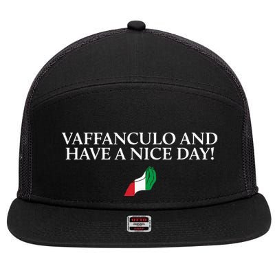 Vaffanculo Funny Italian Humor Italy 7 Panel Mesh Trucker Snapback Hat