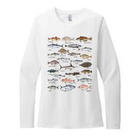 Vintage Fish Identification Chart Fishing Womens CVC Long Sleeve Shirt