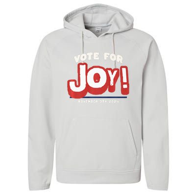 Vote For Joy 2024 Election Kamala Harris For President Performance Fleece Hoodie