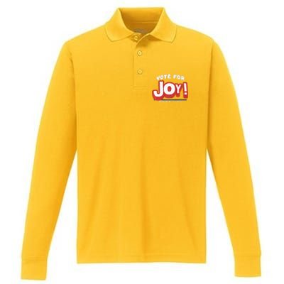 Vote For Joy 2024 Election Kamala Harris For President Performance Long Sleeve Polo