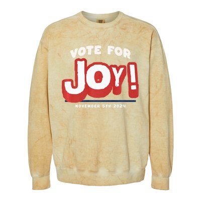 Vote For Joy 2024 Election Kamala Harris For President Colorblast Crewneck Sweatshirt