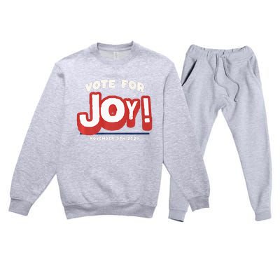 Vote For Joy 2024 Election Kamala Harris For President Premium Crewneck Sweatsuit Set