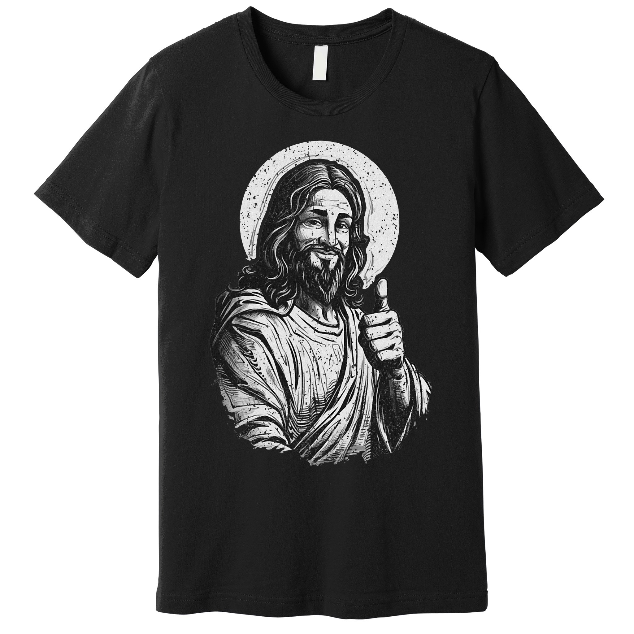 Vintage Friend Jesus Giving A Thumbs Up Jesus Premium T-Shirt
