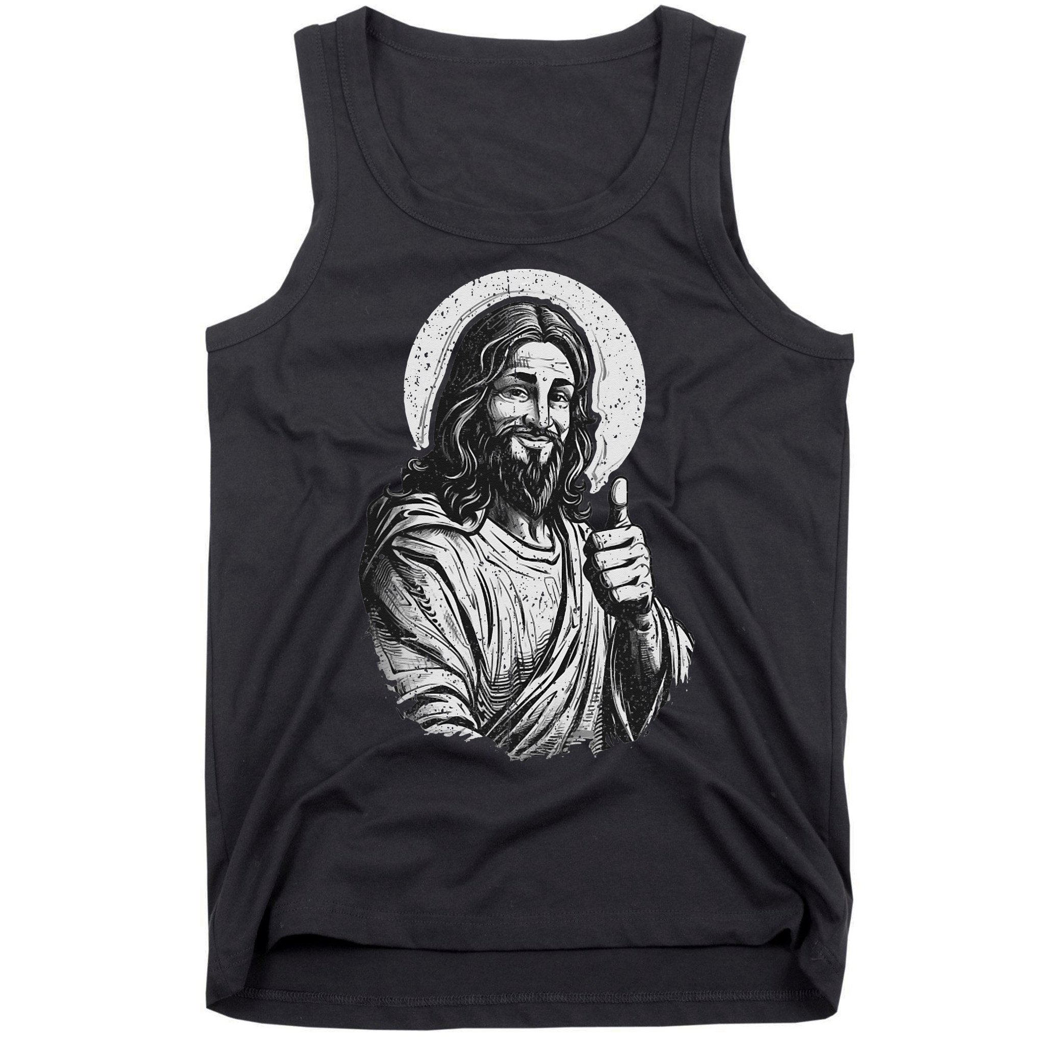 Vintage Friend Jesus Giving A Thumbs Up Jesus Tank Top