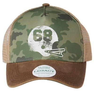 Vintage Football Jersey Number 68 Player Number Legacy Tie Dye Trucker Hat