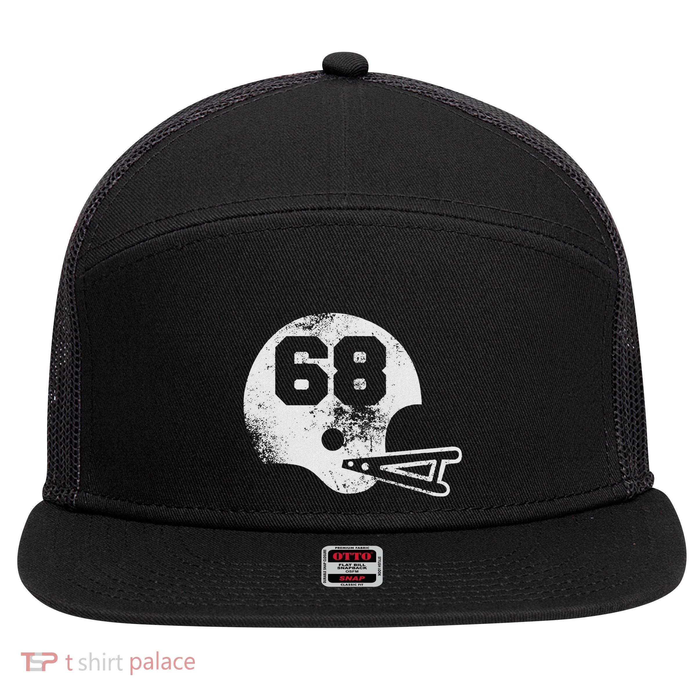 Vintage Football Jersey Number 68 Player Number 7 Panel Mesh Trucker Snapback Hat