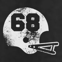 Vintage Football Jersey Number 68 Player Number Beanie