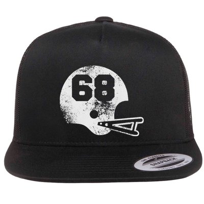 Vintage Football Jersey Number 68 Player Number Flatbill Hat
