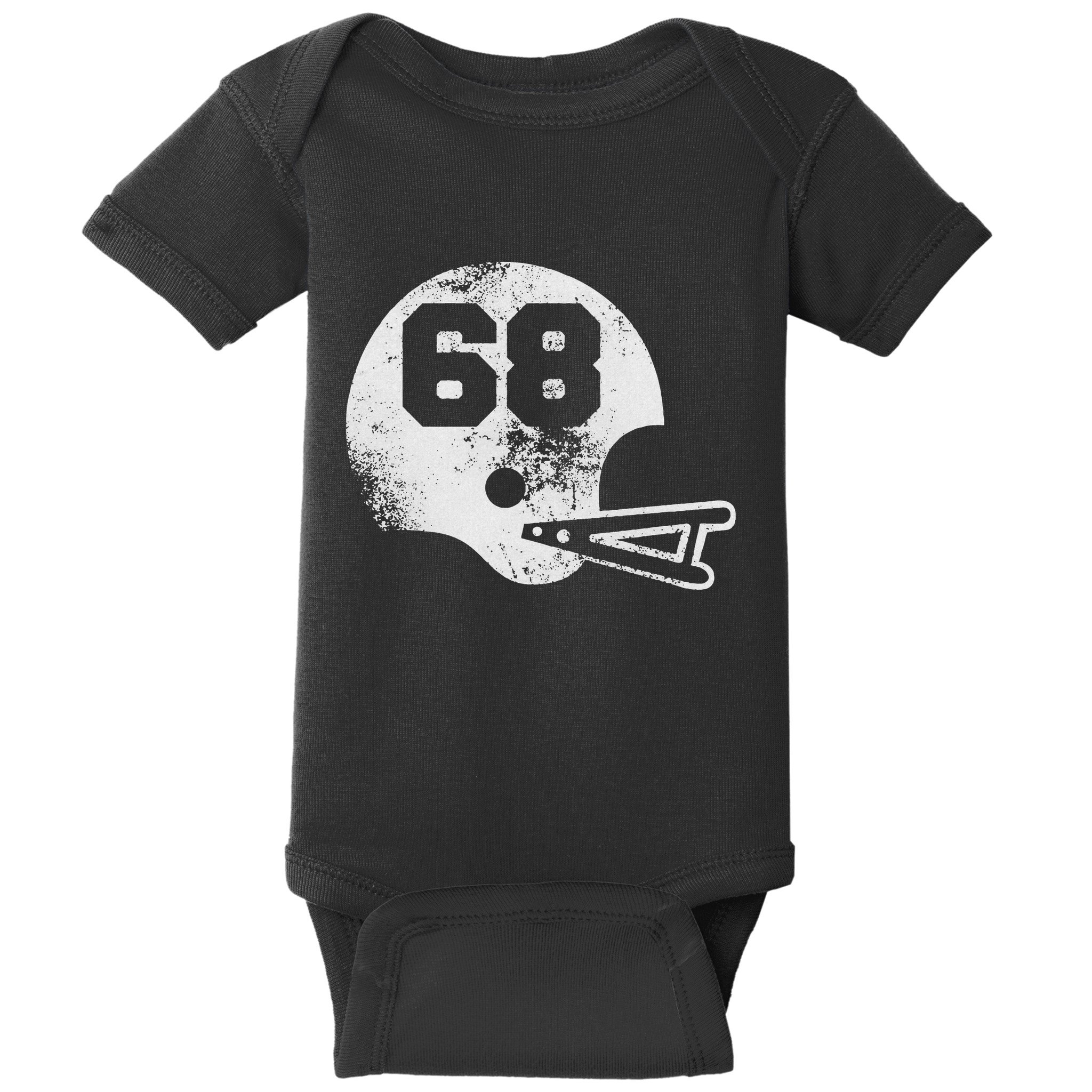 Vintage Football Jersey Number 68 Player Number Baby Bodysuit