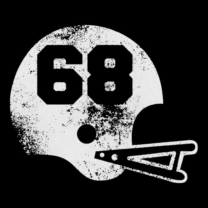 Vintage Football Jersey Number 68 Player Number Baby Bodysuit