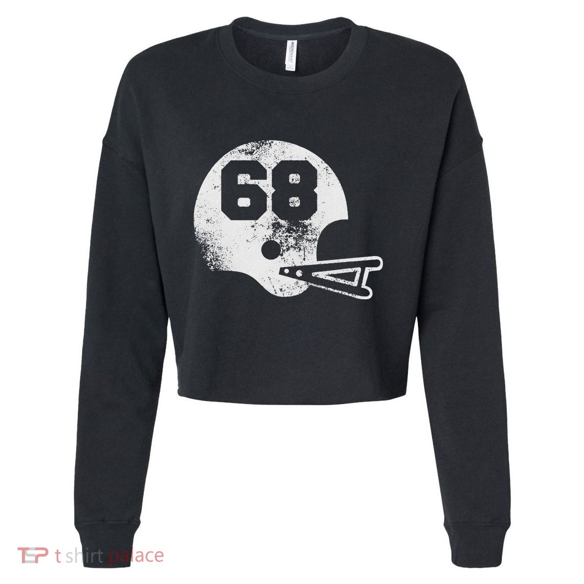 Vintage Football Jersey Number 68 Player Number Cropped Pullover Crew