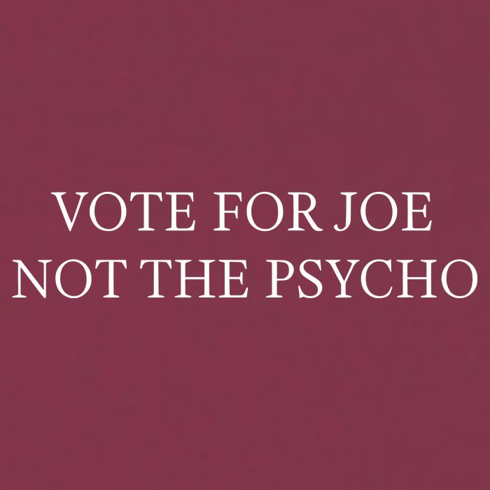 Vote For Joe Not The Psycho 16oz Travel Tumbler