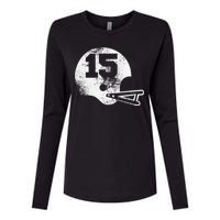 Vintage Football Jersey Number 15 Womens Cotton Relaxed Long Sleeve T-Shirt