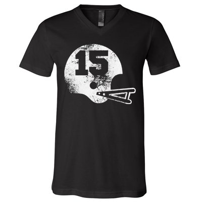 Vintage Football Jersey Number 15 V-Neck T-Shirt