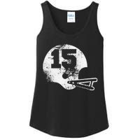 Vintage Football Jersey Number 15 Ladies Essential Tank