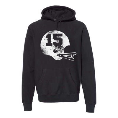 Vintage Football Jersey Number 15 Premium Hoodie