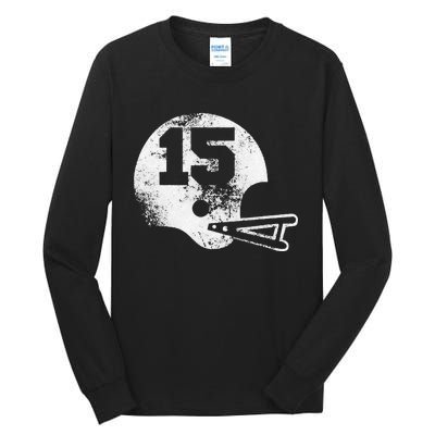 Vintage Football Jersey Number 15 Tall Long Sleeve T-Shirt