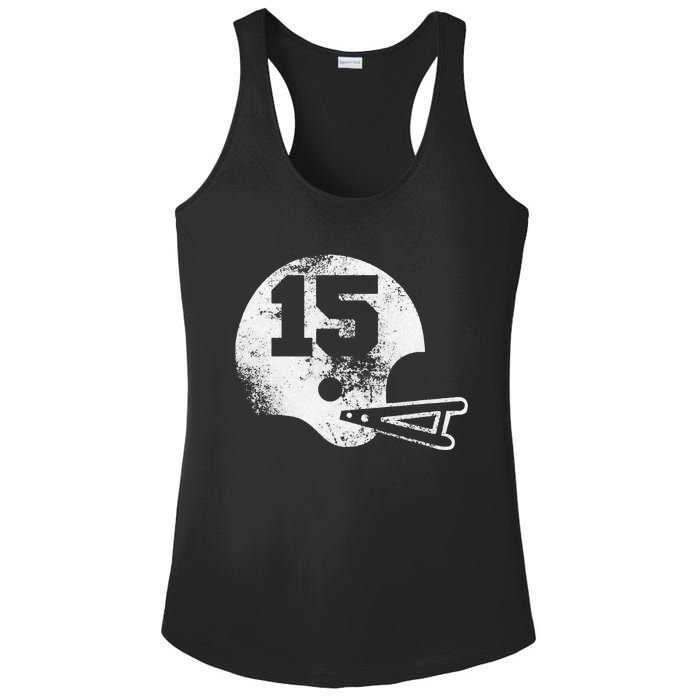 Vintage Football Jersey Number 15 Ladies PosiCharge Competitor Racerback Tank