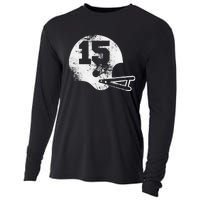 Vintage Football Jersey Number 15 Cooling Performance Long Sleeve Crew