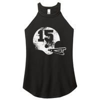 Vintage Football Jersey Number 15 Women's Perfect Tri Rocker Tank