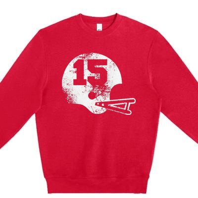 Vintage Football Jersey Number 15 Premium Crewneck Sweatshirt