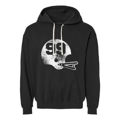 Vintage Football Jersey Number 99 Player Number Garment-Dyed Fleece Hoodie