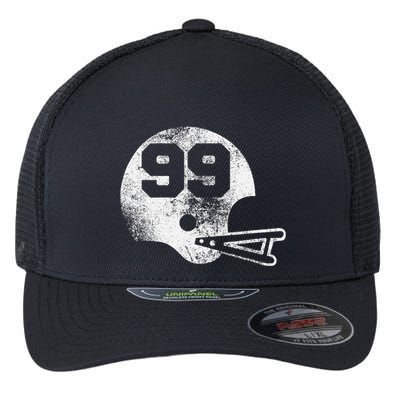 Vintage Football Jersey Number 99 Player Number Flexfit Unipanel Trucker Cap