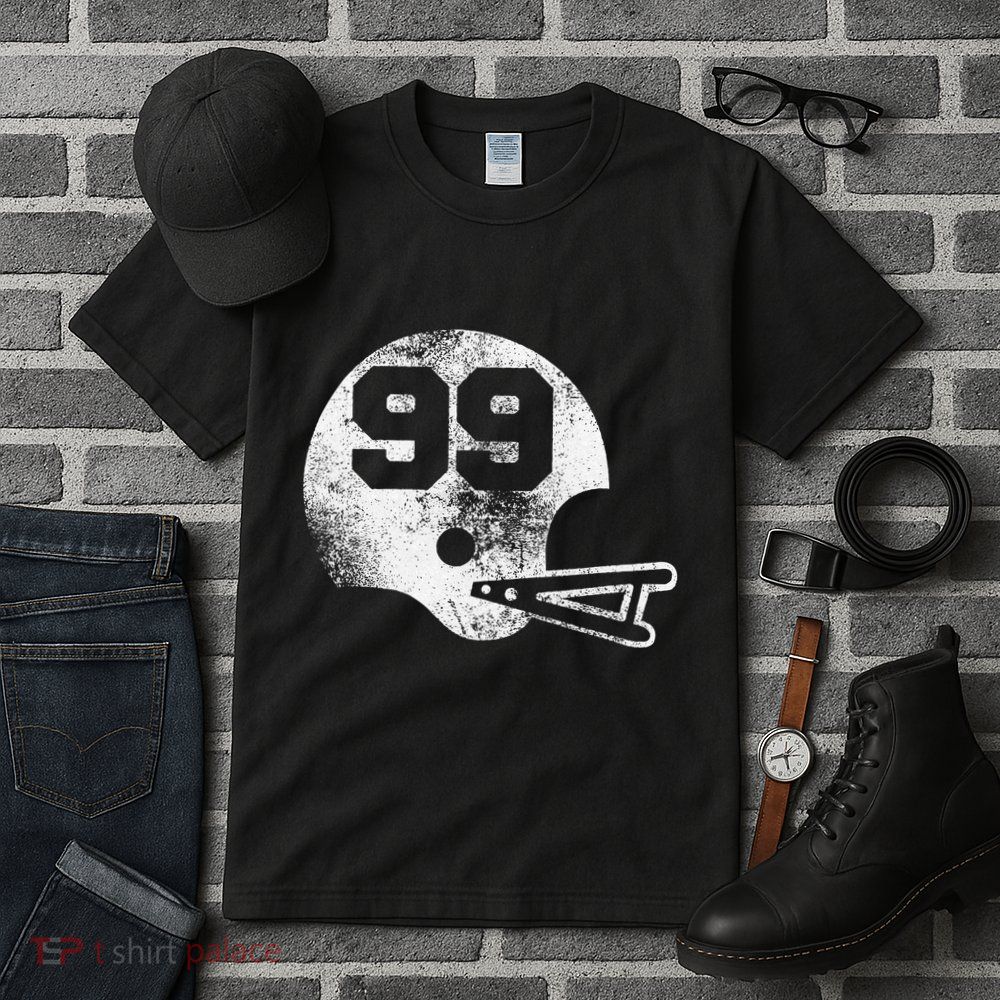 Vintage Football Jersey Number 99 Player Number Tall T-Shirt