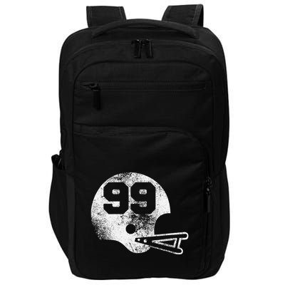 Vintage Football Jersey Number 99 Player Number Impact Tech Backpack