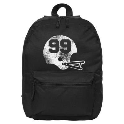 Vintage Football Jersey Number 99 Player Number 16 in Basic Backpack