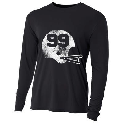 Vintage Football Jersey Number 99 Player Number Cooling Performance Long Sleeve Crew