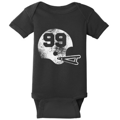 Vintage Football Jersey Number 99 Player Number Baby Bodysuit