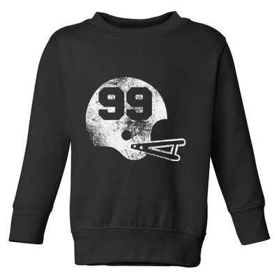 Vintage Football Jersey Number 99 Player Number Toddler Sweatshirt