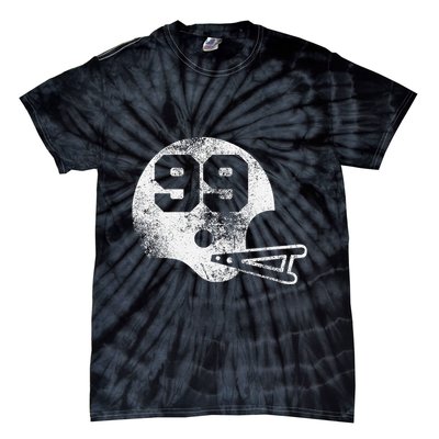 Vintage Football Jersey Number 99 Player Number Tie-Dye T-Shirt