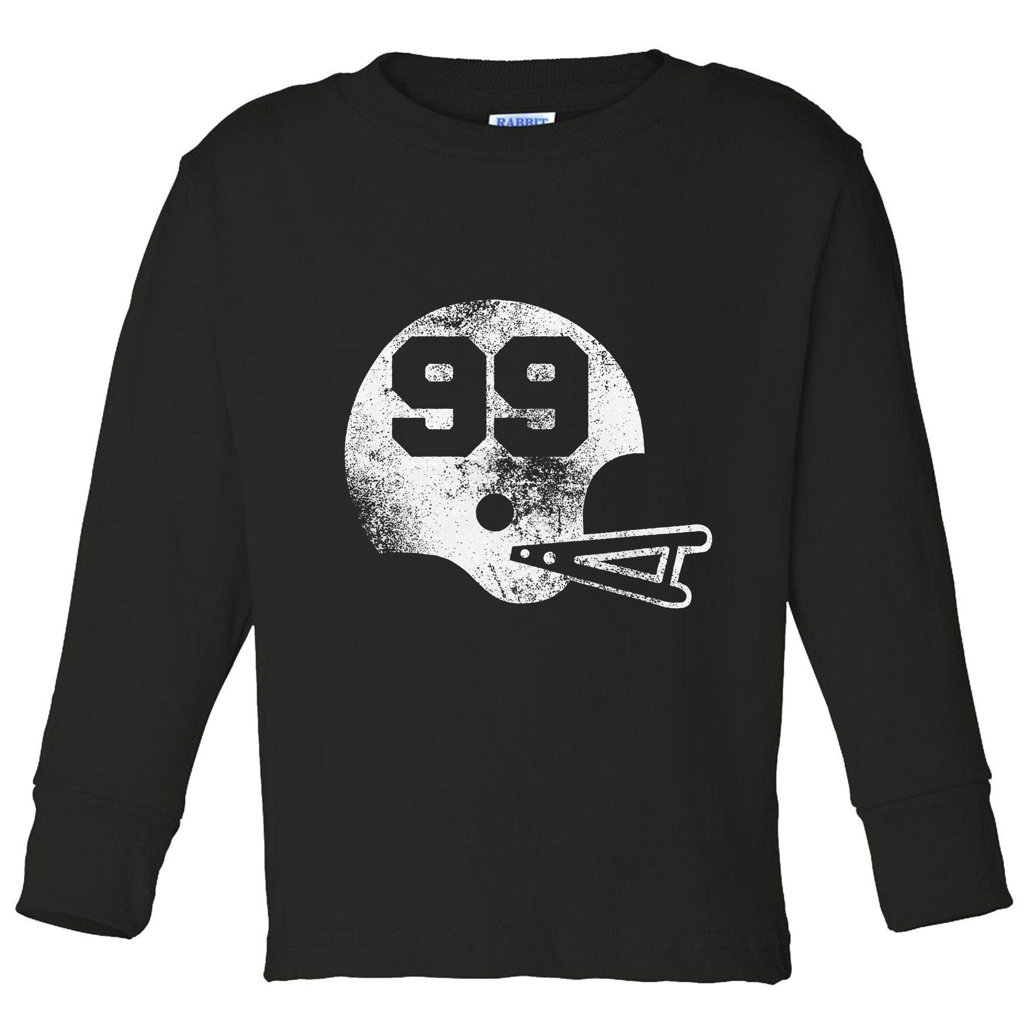 Vintage Football Jersey Number 99 Player Number Toddler Long Sleeve Shirt