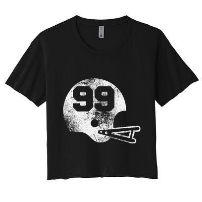 Vintage Football Jersey Number 99 Player Number Crop Top