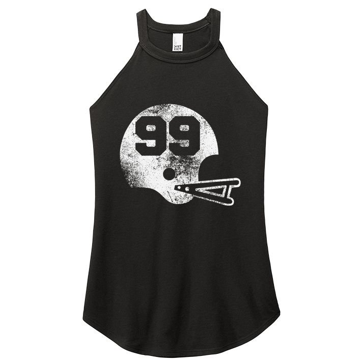 Vintage Football Jersey Number 99 Player Number Women's Perfect Tri Rocker Tank