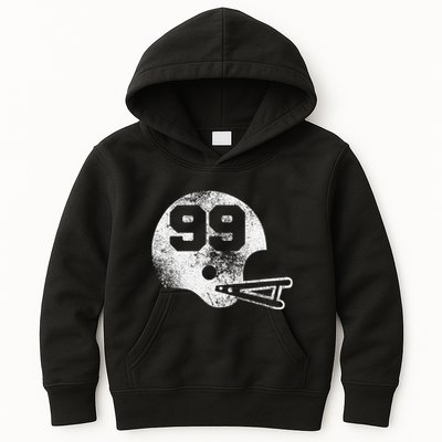 Vintage Football Jersey Number 99 Player Number Kids Hoodie