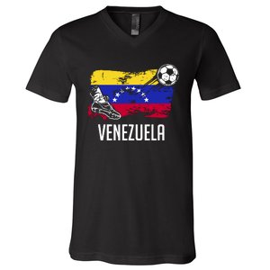 Venezuela Flag Jersey Venezuelan Soccer Team Venezuelan V-Neck T-Shirt