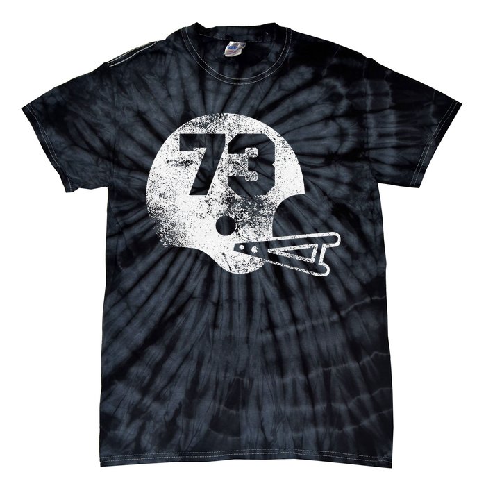 Vintage Football Jersey Number 73 Player Number Tie-Dye T-Shirt