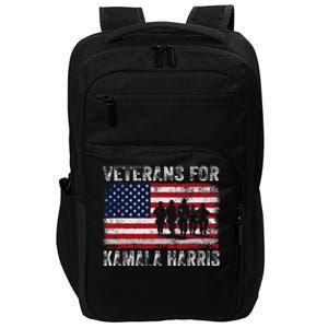 Veterans For Kamala Harris 2024 Election Usa Flag Military Impact Tech Backpack