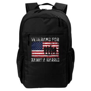 Veterans For Kamala Harris 2024 Election Usa Flag Military Daily Commute Backpack