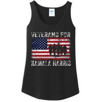 Veterans For Kamala Harris 2024 Election Usa Flag Military Ladies Essential Tank