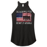 Veterans For Kamala Harris 2024 Election Usa Flag Military Women's Perfect Tri Rocker Tank