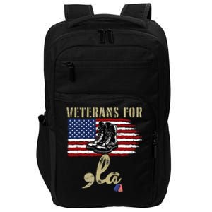 Veterans For Kamala Harris 2024 Election Usa Flag Military Impact Tech Backpack