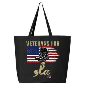 Veterans For Kamala Harris 2024 Election Usa Flag Military 25L Jumbo Tote