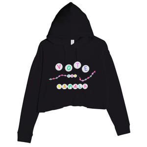 Vote For Kamala Charm Bracelet Support For Kamala Harris Crop Fleece Hoodie