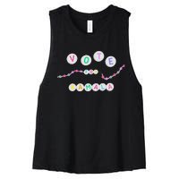 Vote For Kamala Charm Bracelet Support For Kamala Harris Women's Racerback Cropped Tank