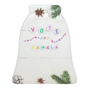 Vote For Kamala Charm Bracelet Support For Kamala Harris Ceramic Bell Ornament