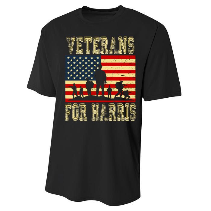 Veterans For Kamala Harris 2024 Performance Sprint T-Shirt